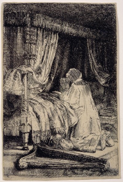 David en oración de Rembrandt van Rijn