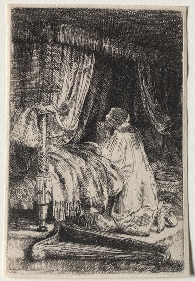 David en oración de Rembrandt van Rijn