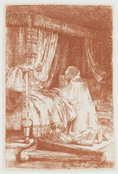 David en oración de Rembrandt van Rijn