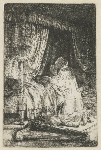 David en oración de Rembrandt van Rijn