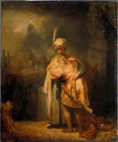 David se despide de Jonatán de Rembrandt van Rijn