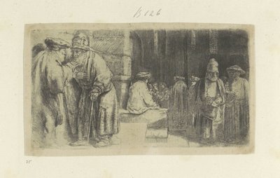 De Farizeeers en de Tempel Colección de ochenta y cinco grabados originales (título de la serie) de Rembrandt van Rijn
