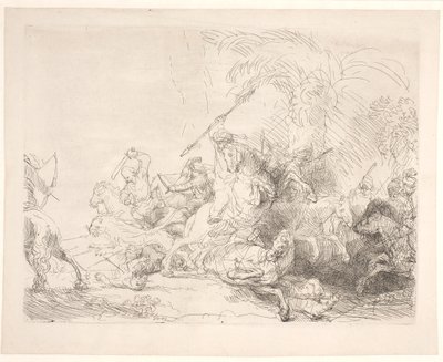 La gran caza del león de Rembrandt van Rijn