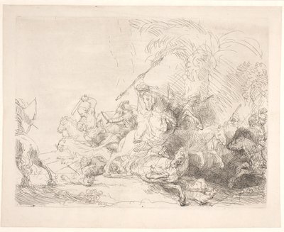 La gran caza del león de Rembrandt van Rijn