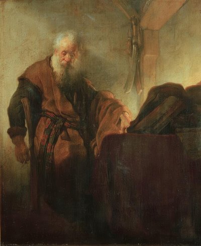 El apóstol Pablo meditando de Rembrandt van Rijn