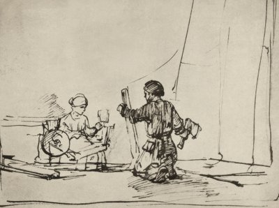 La Sagrada Familia en el taller de Rembrandt van Rijn