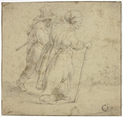 Pareja de campesinos ancianos de Rembrandt van Rijn