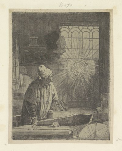 Erudito en su estudio (Fausto) Recueil de quatre-vingt-cinq estampes originales (título de la serie) de Rembrandt van Rijn