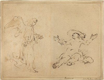 Agar Sentada en la Fuente de Rembrandt van Rijn