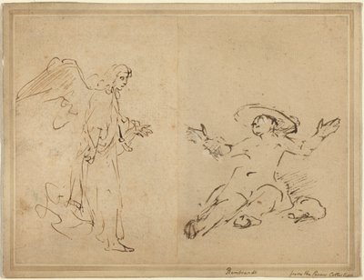 Agar sentada junto a la fuente de Rembrandt van Rijn