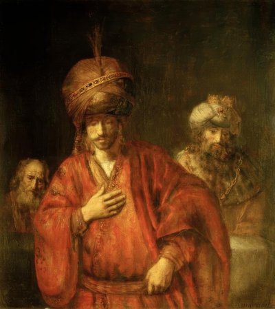 Hamán en desgracia de Rembrandt van Rijn