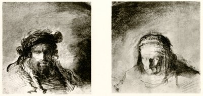 Estudios de cabezas de Rembrandt van Rijn
