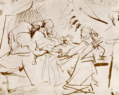 Jacob al lado de la cama de Isaac, 1913 de Rembrandt van Rijn