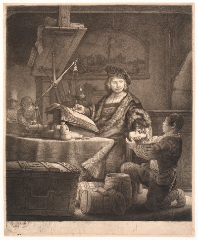 Jan Uytenbogaert, "El Pesador de Oro" de Rembrandt van Rijn