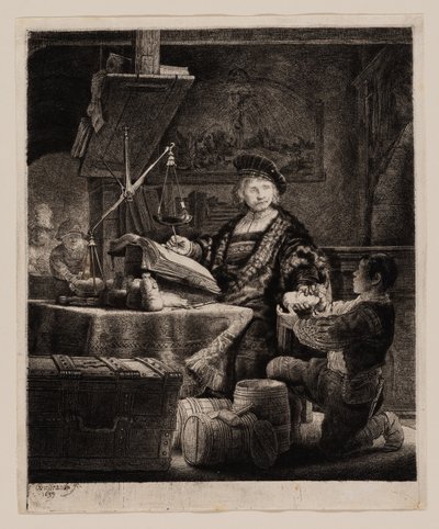 Jan Uytenbogaert, "El Pesador de Oro" de Rembrandt van Rijn