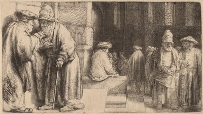 Judíos en la Sinagoga, 1648 de Rembrandt van Rijn