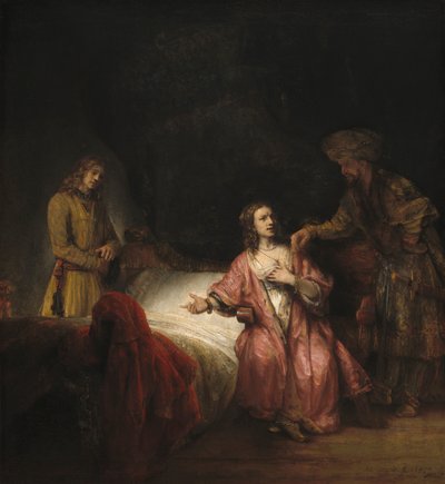 José acusado por la esposa de Potifar, 1655 de Rembrandt van Rijn