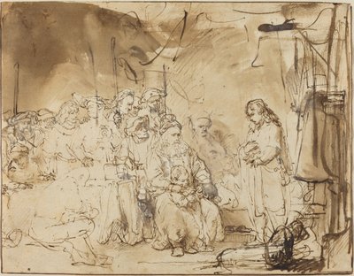 José contando sus sueños de Rembrandt van Rijn