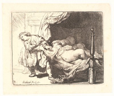 José y la esposa de Potifar de Rembrandt van Rijn