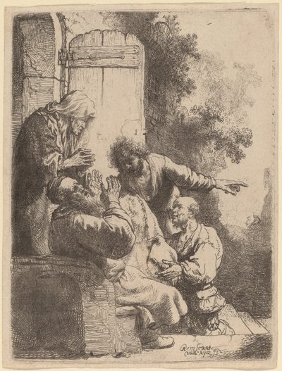 El abrigo de José traído a Jacob de Rembrandt van Rijn