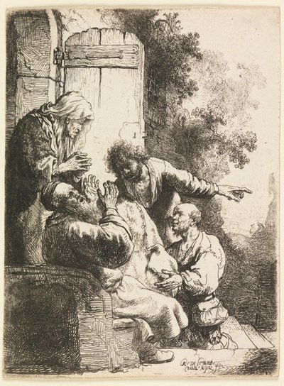El abrigo de José traído a Jacob de Rembrandt van Rijn
