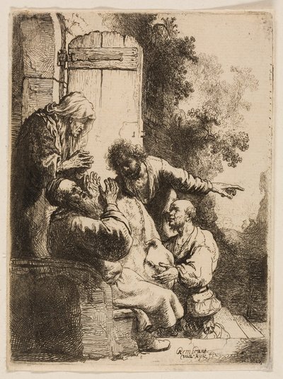 El abrigo de José llevado a Jacob de Rembrandt van Rijn