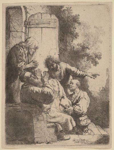 El manto de José, entregado a Jacob de Rembrandt van Rijn
