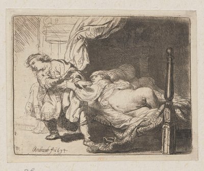 José y la esposa de Potifar de Rembrandt van Rijn