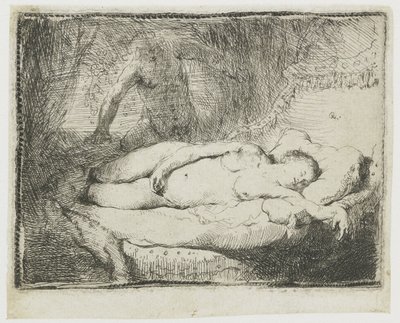 Júpiter y Antíope: placa más pequeña de Rembrandt van Rijn