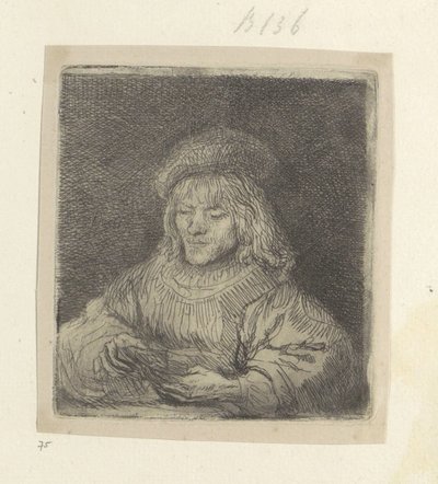Kaartspeler Colección de ochenta y cinco grabados originales (título de la serie) de Rembrandt van Rijn