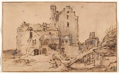 El castillo de Kostverloren en decadencia de Rembrandt van Rijn