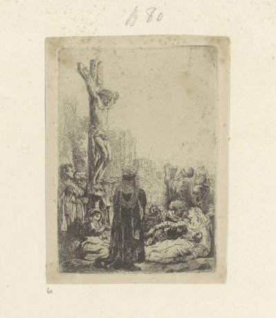 Kruisiging: plaza kleine Colección de ochenta y cinco grabados originales (título de la serie) de Rembrandt van Rijn