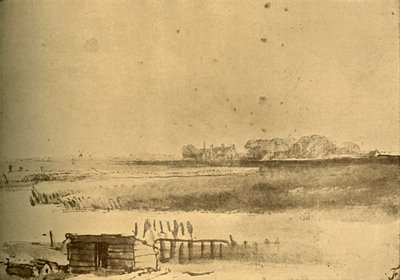 Dibujo de paisaje, c. 1630-16160, 1908 de Rembrandt van Rijn