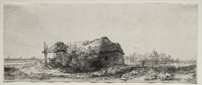 Landscape with a  Cottage and Hay Barn: Oblong de Rembrandt van Rijn