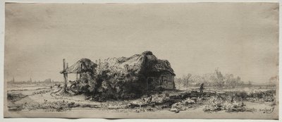 Landscape with a  Cottage and Hay Barn: Oblong de Rembrandt van Rijn