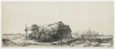 Paisaje con una casa de campo y un granero de heno
Paisaje con casas de campo y un henil: oblongo de Rembrandt van Rijn