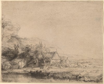 Paisaje con una Vaca de Rembrandt van Rijn