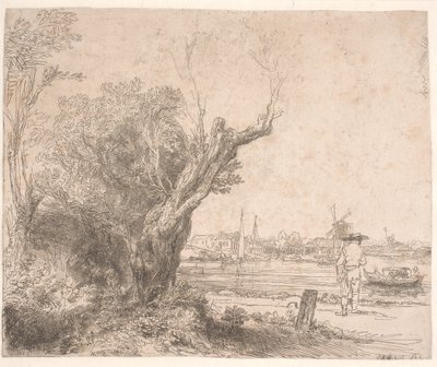 Paisaje. "De Omval" de Rembrandt van Rijn