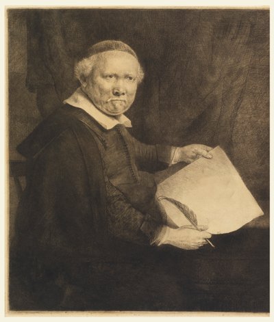 Lieven Willemsz van Coppenol, maestro de escritura (El "Gran Coppenol") de Rembrandt van Rijn