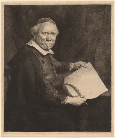 Lieven Willemsz van Coppenol: la placa más grande de Rembrandt van Rijn