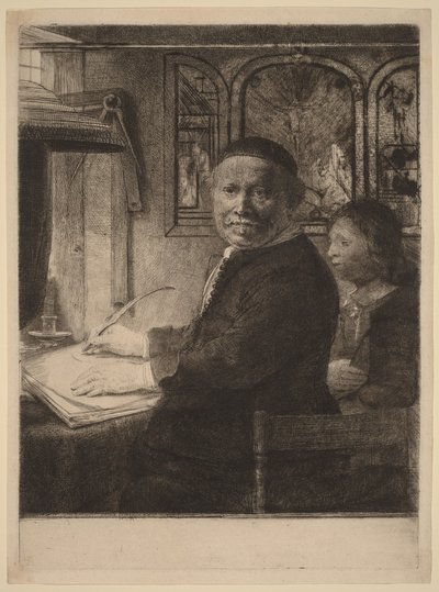 Lieven Willemsz van Coppenol: «The Smaller Plate» de Rembrandt van Rijn