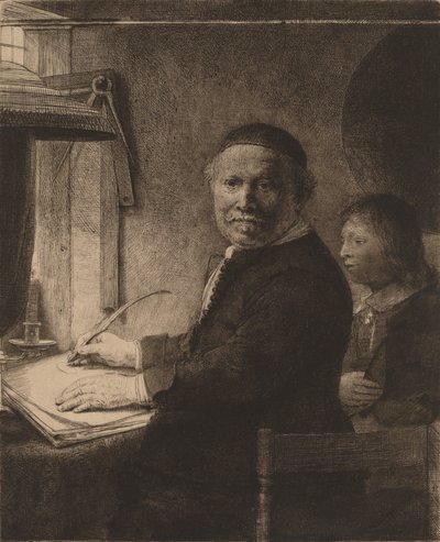 Lieven Willemsz van Coppenol: la placa más pequeña, c. 1658 de Rembrandt van Rijn
