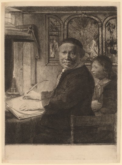Lieven Willemsz van Coppenol: la placa más pequeña de Rembrandt van Rijn