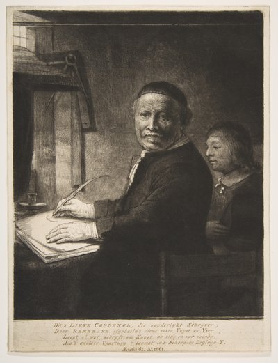 Lieven Willemsz van Coppenol con su nieto, ca. 1658 de Rembrandt van Rijn