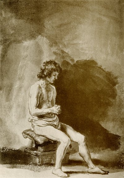 Desnudo masculino de Rembrandt van Rijn