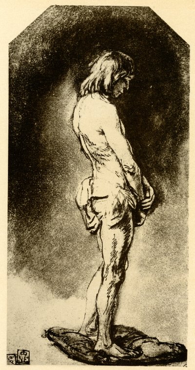 Desnudo masculino de Rembrandt van Rijn