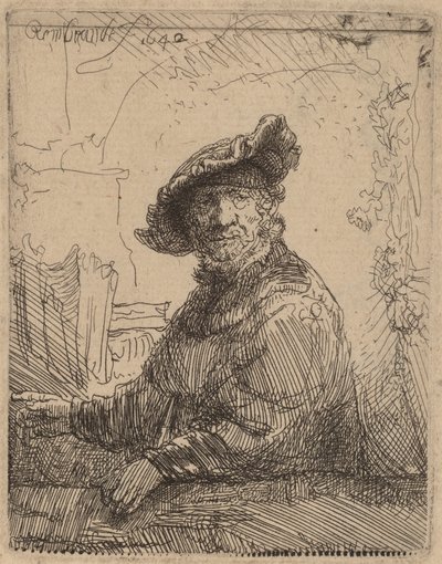 Hombre en un Árbol, 1642 de Rembrandt van Rijn