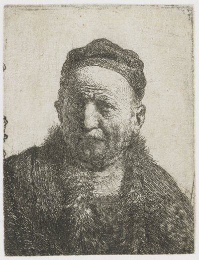 Hombre con gorro cerrado: busto (¿el padre del artista?) de Rembrandt van Rijn