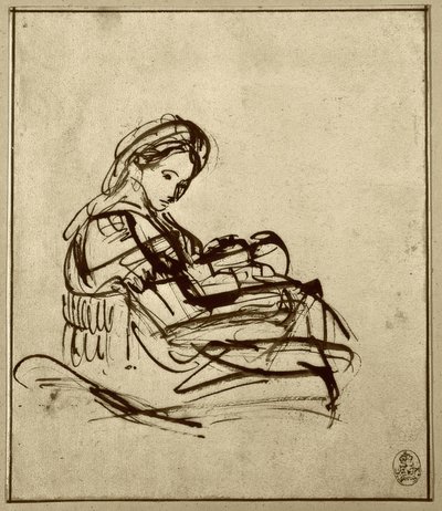 María con el Niño de Rembrandt van Rijn