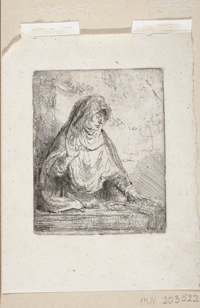La Virgen de los Dolores con los instrumentos de la Pasión del Señor de Rembrandt van Rijn